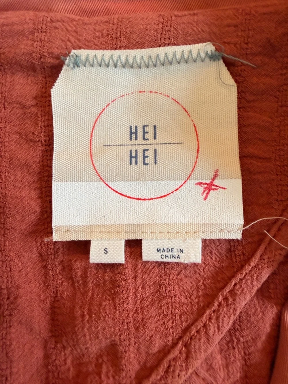 Anthropologie Hei Hei Rust Stretch Cotton Four Pocket Two Button Blazer S